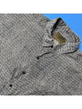 Vintage Utopia 100% Silk Bottom Up Shirt Relaxed Fit Elbow Sleeve Men’s Large